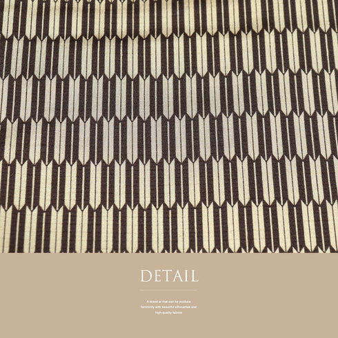 紬 リサイクル 身丈159cm 裄63.2cm 袷 大島紬 矢羽根柄 芭蕉庵 染め ブラウン Mサイズ お洒落 正絹 広衿 Sランク