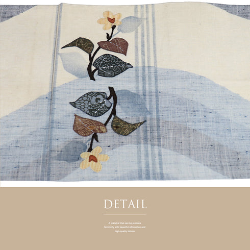 袋帯 リサイクル 帯丈438cm ポイント柄 花草柄 パッチワーク ベージュ Mサイズ 正絹 Sランク お洒落 カジュアル