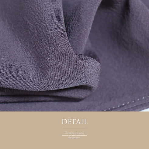 色無地 リサイクル 身丈161cm 裄65.6cm 袷 パープル Lサイズ セミフォーマル お洒落 一つ紋 正絹 広衿 地紋なし Sランク