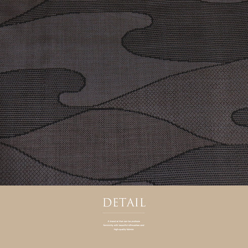 紬 リサイクル 身丈156.2cm 裄65cm 袷 幾何学柄 ブラック Mサイズ カジュアル お洒落 正絹 広衿 Sランク