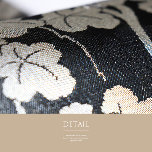 京袋帯 リサイクル 帯丈384cm 六通 葡萄柄 ブラック Lサイズ ポリエステル Sランク お洒落 カジュアル