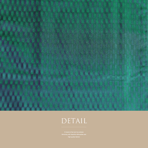 紬 リサイクル 身丈157.8cm 裄68.6cm 袷 縦枠地紋柄 グリーン Mサイズ お洒落 正絹 広衿 Sランク