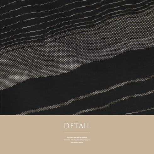 大島紬 リサイクル 身丈162.3cm 裄49.5cm 袷 デザイン縞模様 ブラウン Lサイズ お洒落 カジュアル 証紙 しつけ糸 正絹 広衿 Sランク