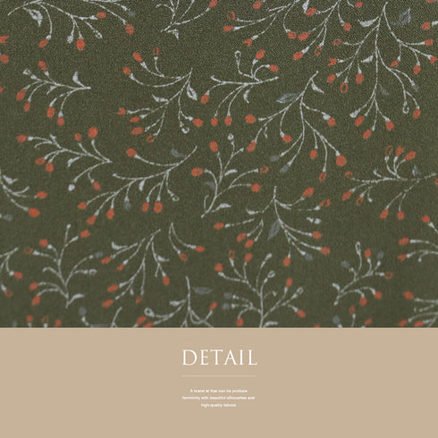 小紋 リサイクル 身丈154.6cm 裄62.4cm 袷 植物柄 グリーン Sサイズ お洒落 カジュアル しつけ糸 正絹 広衿 Bランク