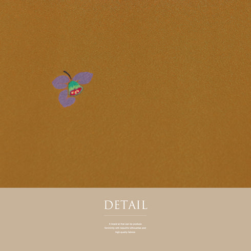 小紋 リサイクル 身丈159cm 裄63.2cm 袷 小花柄 イエロー Mサイズ お洒落 カジュアル 正絹 広衿 Sランク