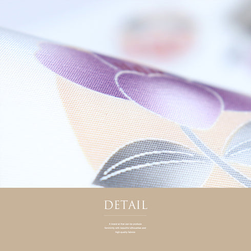 名古屋帯 リサイクル 帯丈377cm ポイント柄 花柄 ホワイト Mサイズ 正絹 Sランク カジュアル お洒落