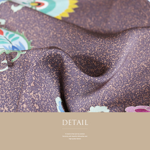 訪問着 リサイクル 身丈152.2cm 裄67.6cm 袷 たたき柄 パープル Sサイズ お洒落 正絹 広衿 Sランク