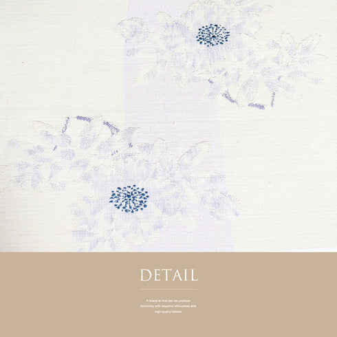 名古屋帯 リサイクル 帯丈352.5cm ポイント柄 丸に花柄 ベージュ Sサイズ 正絹 Aランク カジュアル