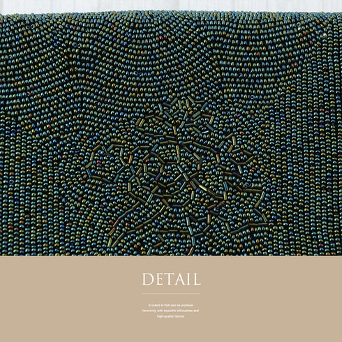 バッグ リサイクル ブラック ビーズ Aランク 花柄