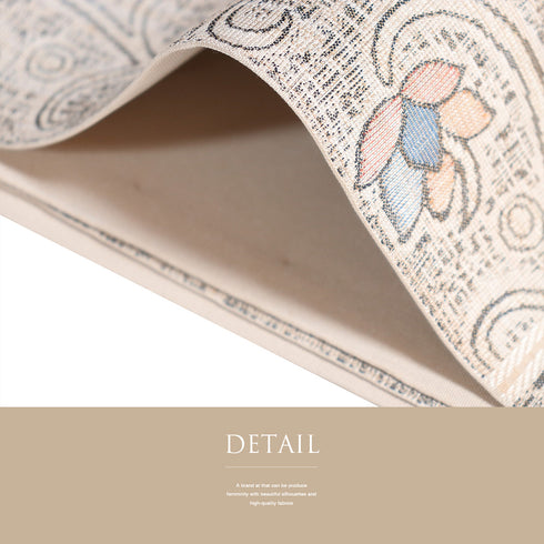 袋帯 リサイクル 帯丈426cm 六通 丸に花柄 デザイン唐花柄 ベージュ Sサイズ 正絹 新品・未使用品 お洒落