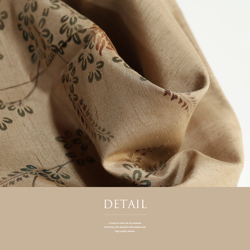 付下げ リサイクル 身丈160.8cm 裄65.2cm 袷 鳳凰柄 草花柄 紬 ブラウン Lサイズ お洒落 一つ紋 正絹 広衿 Sランク