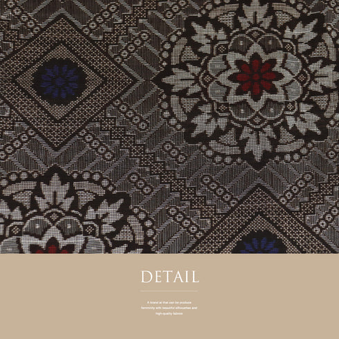 紬 リサイクル 身丈151.7cm 裄69cm 袷 龍郷 ブラウン Sサイズ お洒落 しつけ糸 正絹 広衿 Sランク