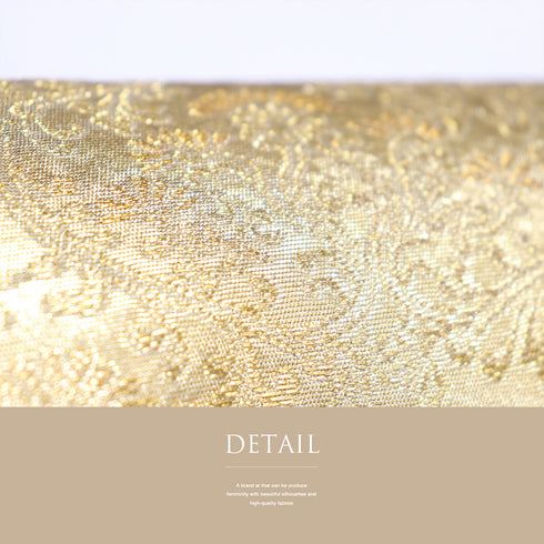 袋帯 リサイクル 帯丈446cm 六通 横段柄 綾綺織り 井関宗鱗 ゴールド Mサイズ 正絹 Sランク フォーマル