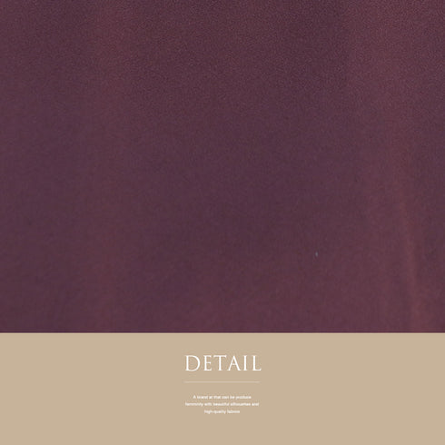 色無地 リサイクル 身丈158.3cm 裄65.8cm 袷 パープル Mサイズ セミフォーマル 落款 一つ紋 しつけ糸 正絹 広衿 地紋なし Sランク