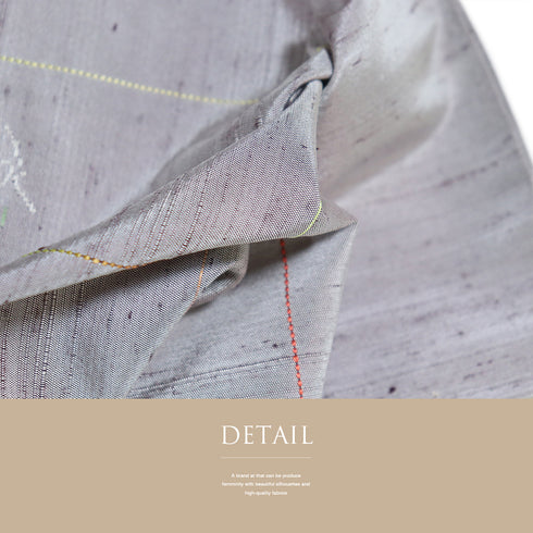 紬 リサイクル 身丈150.5cm 裄62.4cm 袷 七宝丸柄 パープル Sサイズ カジュアル お洒落 正絹 広衿 Bランク