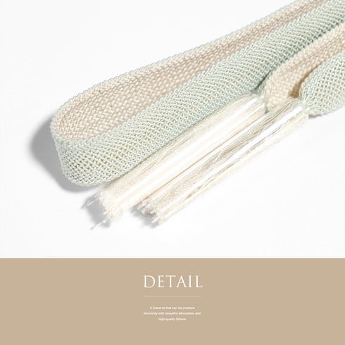 帯締め リサイクル 手組紐 ブルー 正絹 新品・未使用品