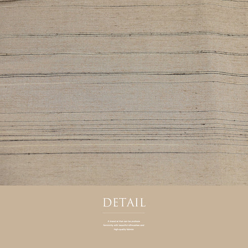 紬 リサイクル 身丈153.5cm 裄62.6cm 袷 ボーダー柄 仕立て直し品 ベージュ Sサイズ カジュアル お洒落 正絹 広衿 Aランク