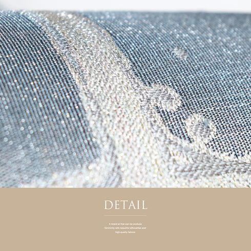 袋帯 リサイクル 帯丈432cm 六通 夏物 波柄 グレー Sサイズ 正絹 Sランク お洒落