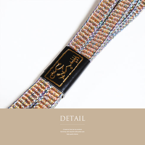 帯締め リサイクル カジュアル 手組紐 多色 正絹 新品・未使用品 佐波理 帯締め・帯留セット