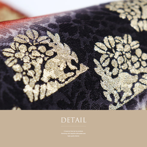 袋帯 リサイクル 帯丈450cm 六通 桜や兎柄 切りビロード 地紋 多色 Lサイズ 正絹 Sランク お洒落