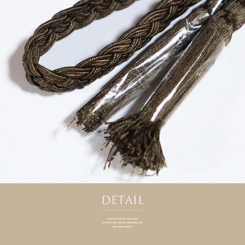 帯締め リサイクル カジュアル 手組紐 ブラウン 不明 Sランク