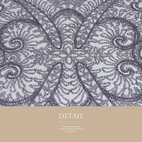 ショール リサイクル お洒落 パープル 正絹 未使用品 無月