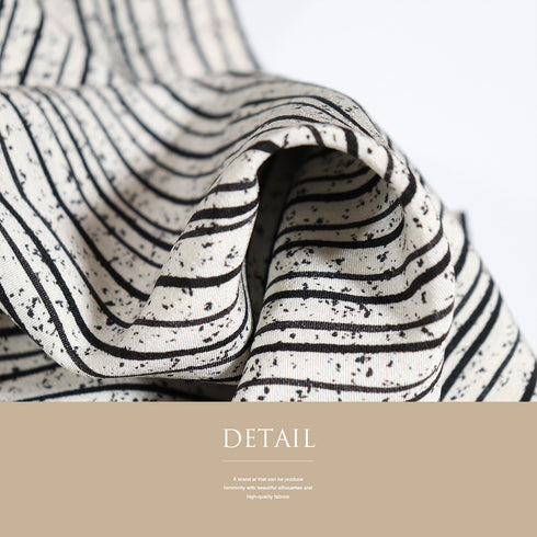 羽織 リサイクル 身丈102.5cm 裄63.8cm 袷 ロング丈 デザイン縞 たたき アイボリー Sサイズ お洒落 カジュアル 正絹 Sランク