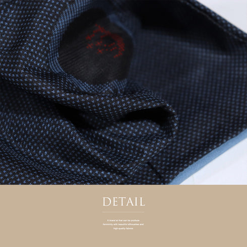 紬 リサイクル 身丈154.3cm 裄62.2cm 袷 ネイビー Sサイズ お洒落 正絹 広衿 Sランク