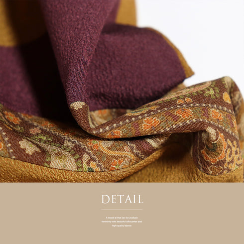 道中着 リサイクル 身丈80cm 裄67cm 袷 パッチワーク柄 既製品 ブラウン Lサイズ お洒落 ポリエステル 洗える着物 Sランク