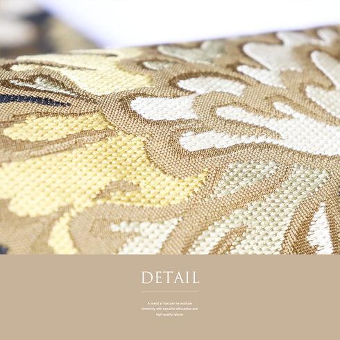 袋帯 リサイクル 帯丈430cm 六通 花各種柄 刺繍 こむさでもーど ブラック Sサイズ 正絹 Sランク お洒落