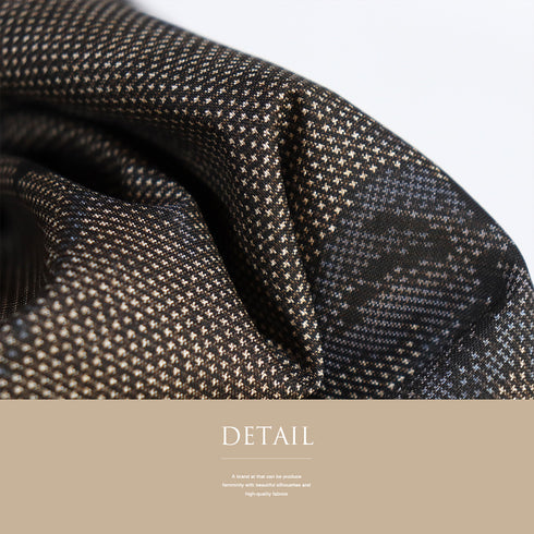 紬 リサイクル 身丈162.5cm 裄65.2cm 袷 蔦柄 ブラウン Lサイズ カジュアル お洒落 正絹 広衿 Aランク