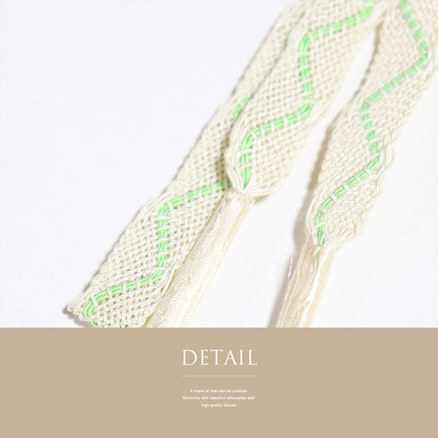 帯締め リサイクル カジュアル 平組紐 ホワイト 正絹 新品・未使用品 夏物