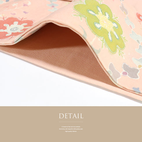 名古屋帯 リサイクル 帯丈358cm ポイント柄 花柄 ピンク Sサイズ 正絹 Sランク お洒落