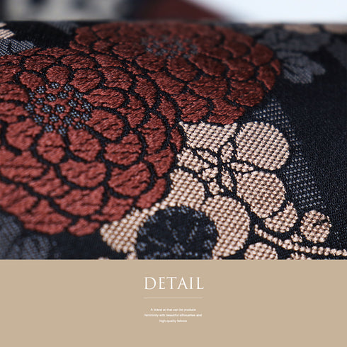 袋名古屋帯 リサイクル 帯丈384cm 六通 花柄 梅・桜・菊・楓 グレー Lサイズ 正絹 Sランク カジュアル お洒落