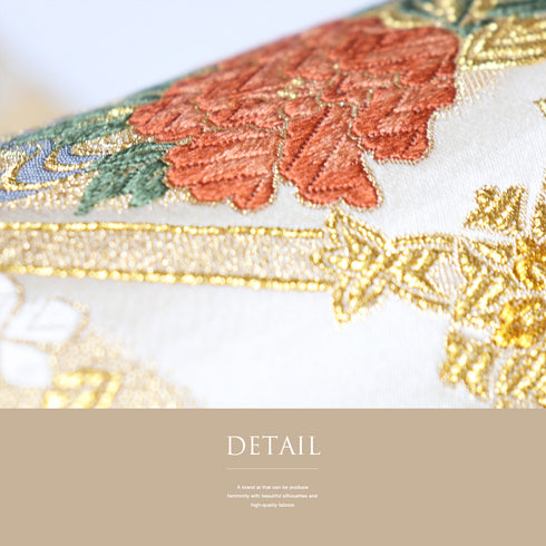 袋帯 リサイクル 帯丈440cm 六通 蜀江分文柄 刺繍 九百本金弐重織 ゴールド Mサイズ 正絹 Sランク フォーマル セミフォーマル