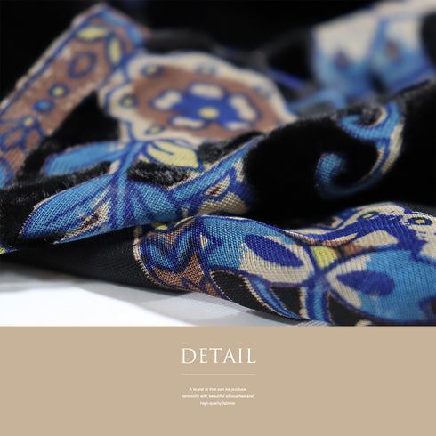 ショール ブラック 正絹 未使用品 国重 和装ショール ベルベット オーガンジー