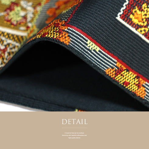 名古屋帯 リサイクル 帯丈354cm 六通 色紙柄 ブラック Sサイズ 正絹 Sランク お洒落 カジュアル