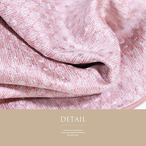 小紋 リサイクル 身丈155.8cm 裄62.4cm 袷 地紋 菱柄 ピンク Mサイズ お洒落 カジュアル 正絹 広衿 Sランク