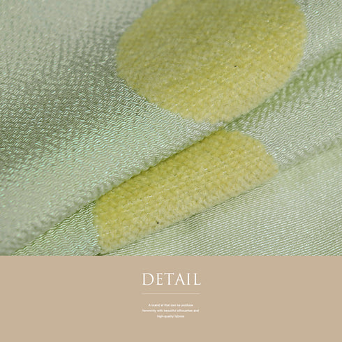 帯揚げ リサイクル お洒落 ちりめん 正絹 グリーン 丹後ちりめん 水玉柄 新品・未使用品 AG-1242