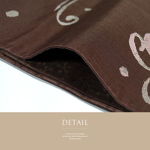 袋名古屋帯 リサイクル 帯丈364cm 六通 ブラウン Mサイズ ポリエステル Sランク カジュアル お洒落