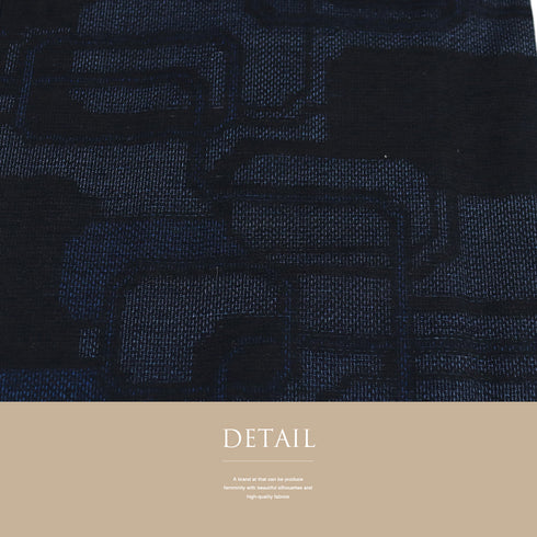 紬 リサイクル 身丈162cm 裄65.8cm 袷 デザイン格子模様 ブルー Lサイズ お洒落 カジュアル しつけ糸 正絹 広衿 Sランク