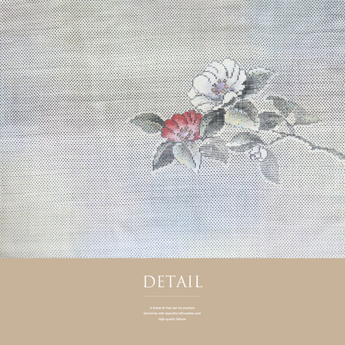 大島紬 リサイクル 身丈163cm 裄65.6cm 袷 花枝柄 心のやすらぎ 都喜ヱ門 多色 Lサイズ お洒落 カジュアル 証紙 しつけ糸 正絹 広衿 Sランク