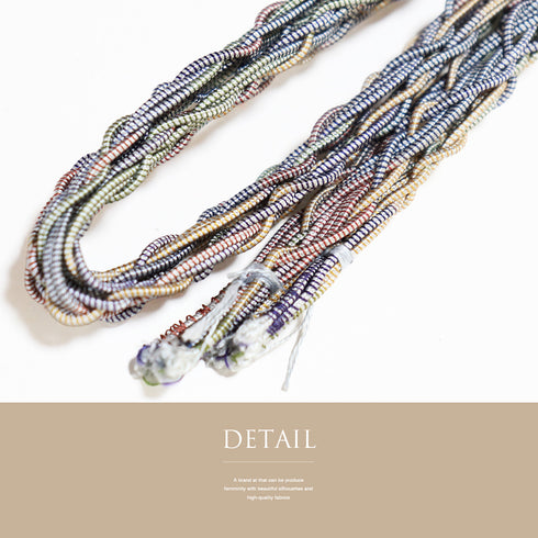 帯締め リサイクル お洒落 丸組紐 多色 正絹 新品・未使用品 夏物