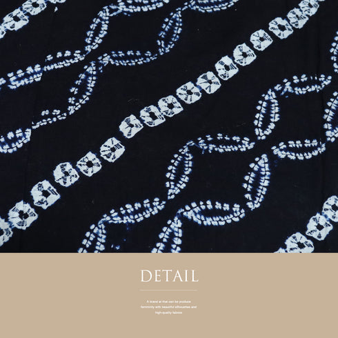 浴衣 リサイクル 夏着物 身丈151.5cm 裄65.2cm 夏物 絞り 七宝柄 ブラック Sサイズ カジュアル 木綿 洗える着物 バチ衿 Bランク