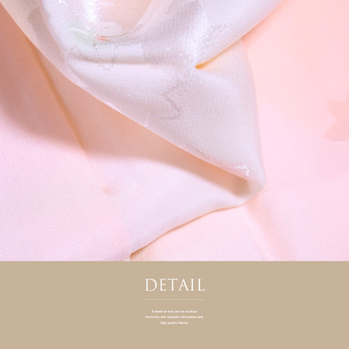 長襦袢 リサイクル 長襦袢 身丈124.8cm 裄62.4cm 袷 居敷当て付き 地紋 ピンク SSサイズ 不明 袖無双 Sランク