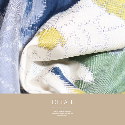 紬 リサイクル 身丈163.5cm 裄65.6cm 袷 菊柄 多色 Lサイズ カジュアル お洒落 しつけ糸 正絹 広衿 Sランク