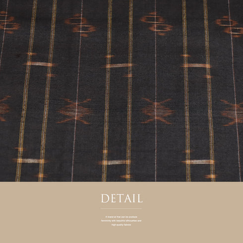 紬 リサイクル 身丈156.5cm 裄63.6cm 袷 本場久米島紬 ブラック Mサイズ カジュアル お洒落 証紙 正絹 広衿 Aランク