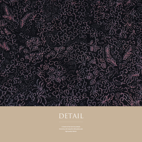 小紋 リサイクル 身丈156.2cm 裄62.6cm 袷 唐草模様 輝宝織 パープル Mサイズ お洒落 カジュアル 正絹 広衿 Sランク