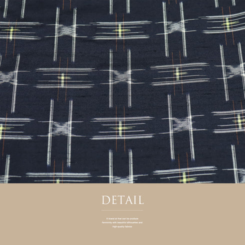 紬 リサイクル 身丈152.2cm 裄62.4cm 袷 琉球かすり 絣柄 ネイビー Sサイズ お洒落 カジュアル 証紙 正絹 広衿 Aランク