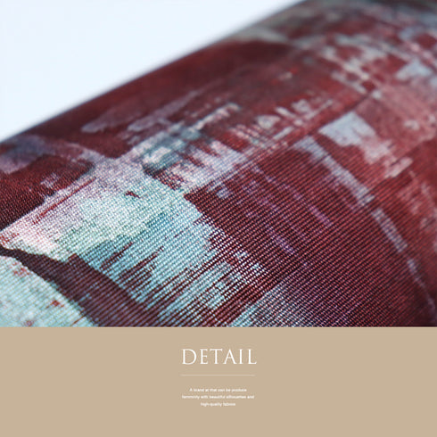 名古屋帯 リサイクル 帯丈363.5cm ポイント柄 抽象柄 塩瀬 レッド Mサイズ 正絹 Sランク お洒落 カジュアル